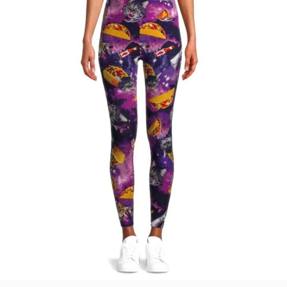 NWT High RISE LEGGING CATS & TACOS BASIC LEGGING Cat Lovers
